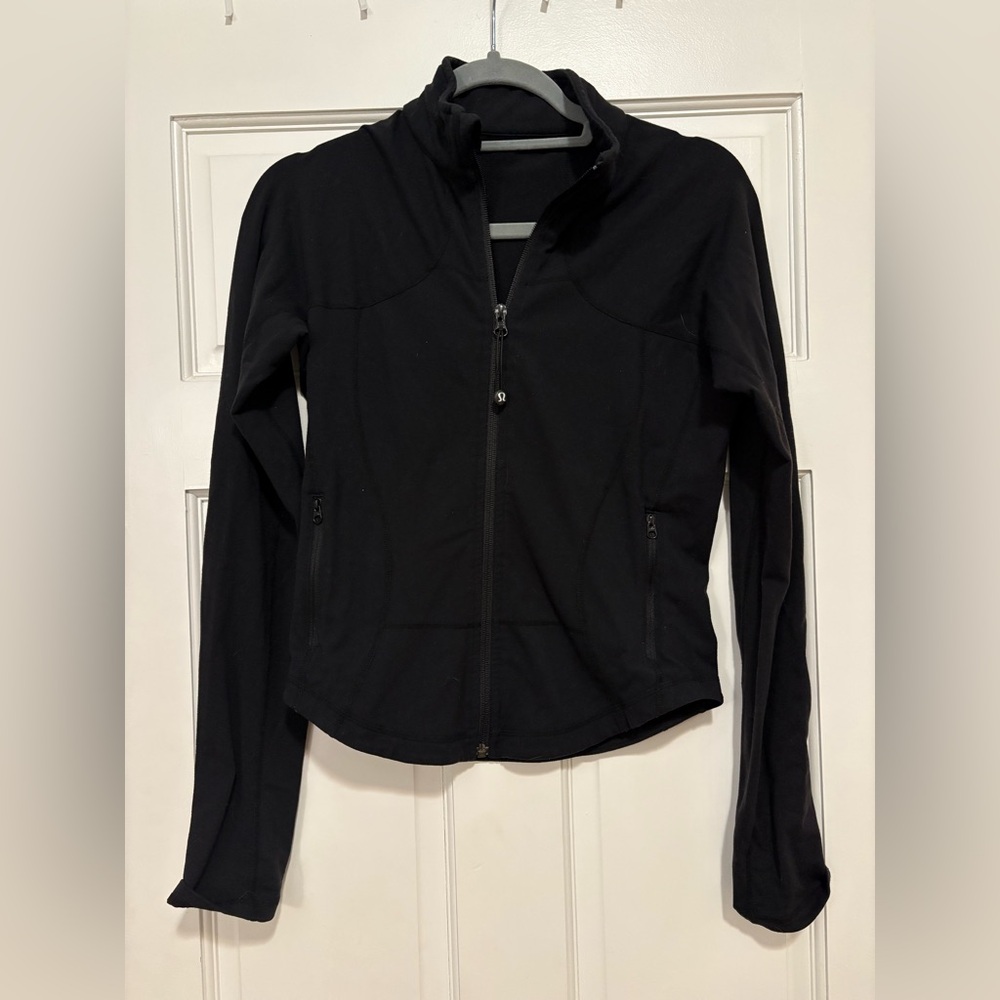 Lululemon Womens Black High Neck Long Sleeve Full Zip Jacket